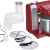 Bosch MUM48R1 Küchenmaschine MUM4 (600 Watt, 3.9 Liter, Edelstahl-Rührschüssel, Durchlaufschnitzler, Rezept DVD) rot - 1